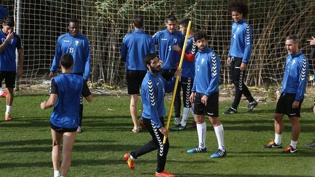 Entrenamiento del Cádiz CF en El Rosal