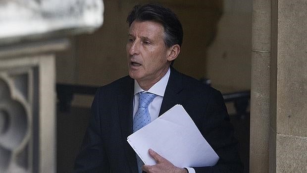 Sebastian Coe a su llegada al Parlamento británico