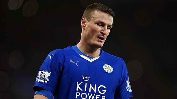 Robert Huth, en un momento del Leicester-Stoke