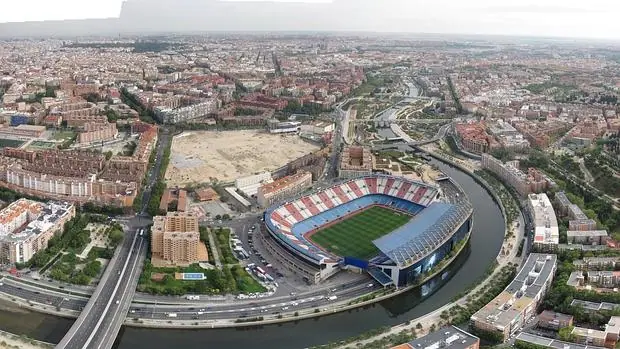 Vista aérea del Vicente Calderón