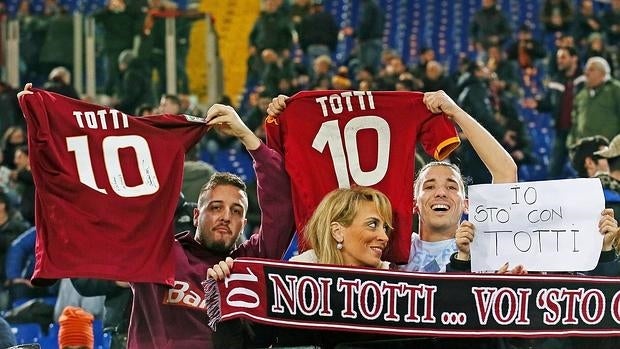 Los aficionados se pusideron del lado de Francesco Totti