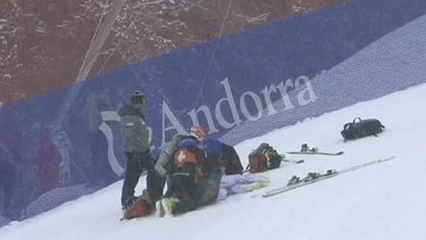 Aparatosa caída de Lindsey Vonn en Andorra