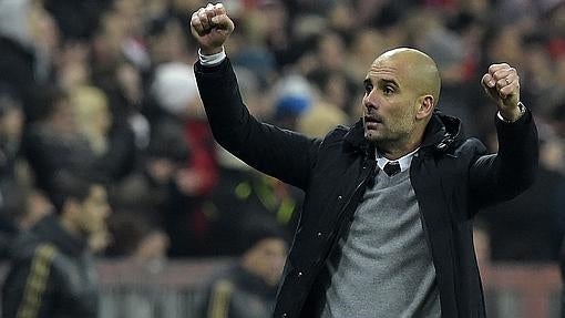 Guardiola celebra la remontada ante la Juventus