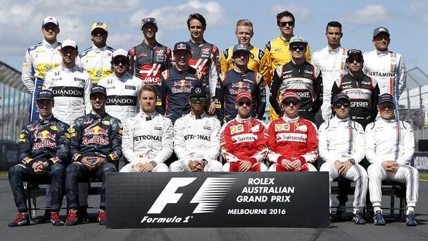 Foto de familia de los pilotos antes del GP de Australia