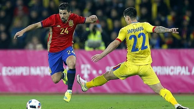 Nolito, en una acción del partido