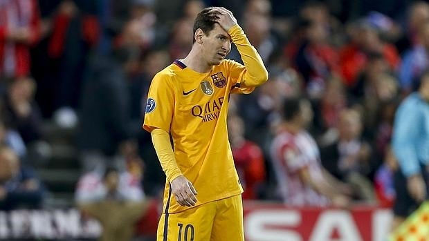 Messi, abatido tras perder contra el Atlético en Champions