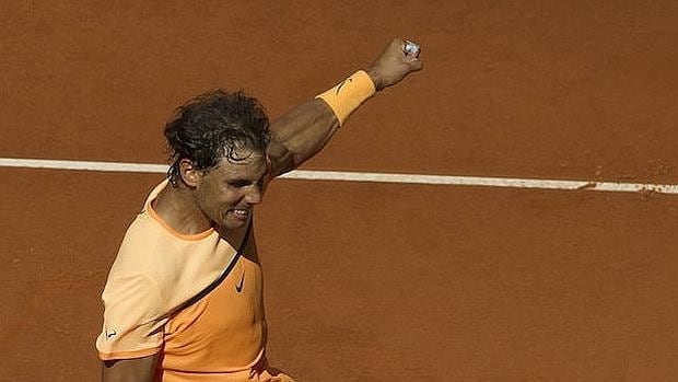 Rafa Nadal tras vencer a Andréi Kutnetsov en su debut en el Mutua Madrid Open