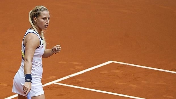 Dominika Cibulkova durante su semifinal ante Louisa Chirico