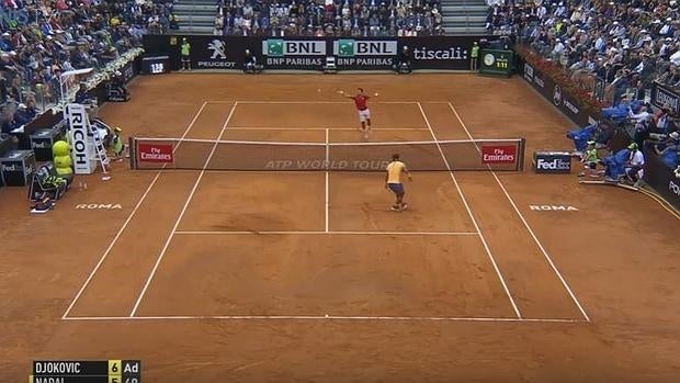 El colosal punto de Djokovic y Nadal que cerró el primer set