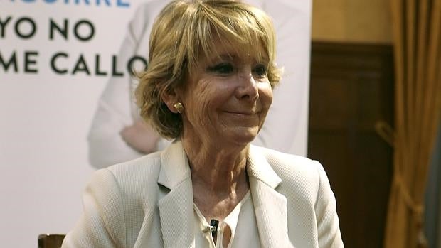 Esperanza Aguirre durante su presentación del libro «Yo no me callo»