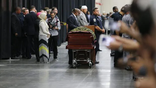 El ataúd de Mohamed Ali durante su funeral