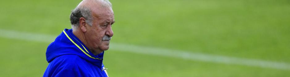 Del Bosque, en un entrenamiento en la Isla de Ré