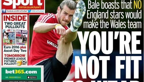 Bale indigna a Inglaterra antes del choque con Gales