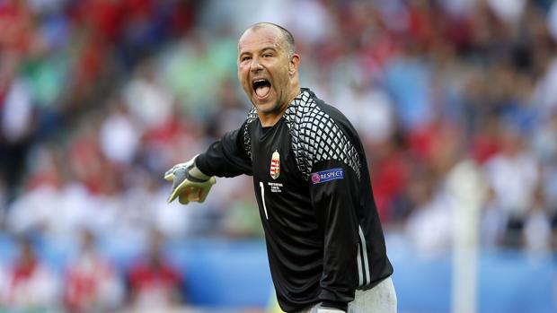 Kiraly, durante el partido frente a Portugal en la Eurocopa 2016