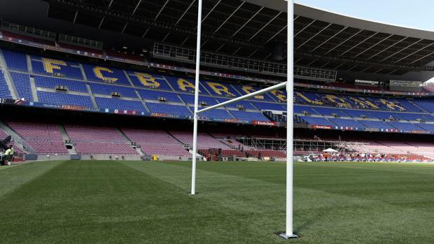 El Camp Nou lucirá sin porterías por primera vez en su historia