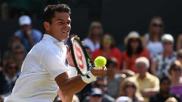 Raonic, durante la final de Wimbledon