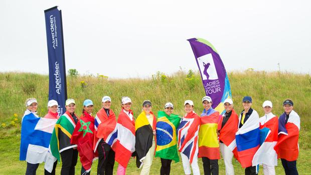 Las golfistas olímpicas posan orgullosas esta semana en el Abierto de Escocia