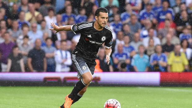 Pedro, durante un partido con el Chelsea