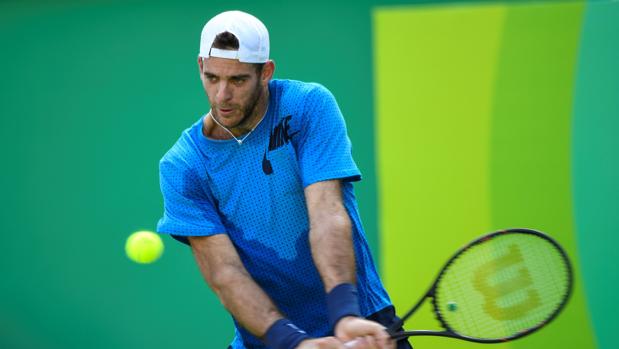 Juan Martín del Potro, entrenando en las instalaciones olímpicas