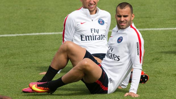 Jesé Rodríguez, en un entrenamiento del PSG