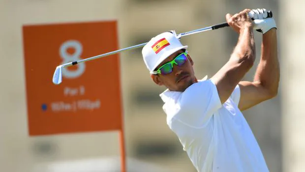 Rafa Cabrera, durante la tercera ronda del torneo olímpico de golf