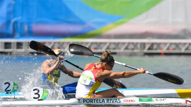 Teresa Portela, durante la competición en los Juegos de Río 2016