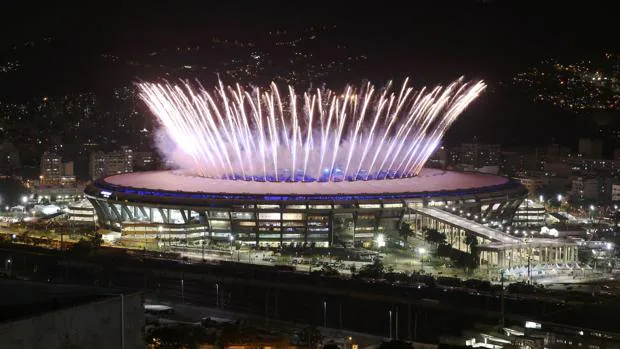 El estadio olímpico de Río de Janeiro durante la ceremonia de apertura