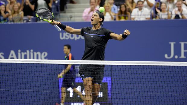 Nadal, durante el partido contra el ruso Andrey Kuznetsov