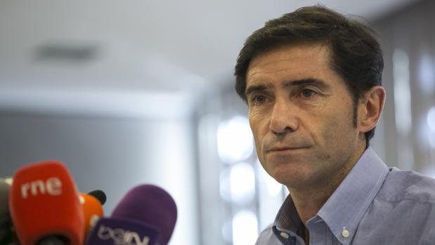 Marcelino, durante su comparecencia en el hotel Eurobuilding