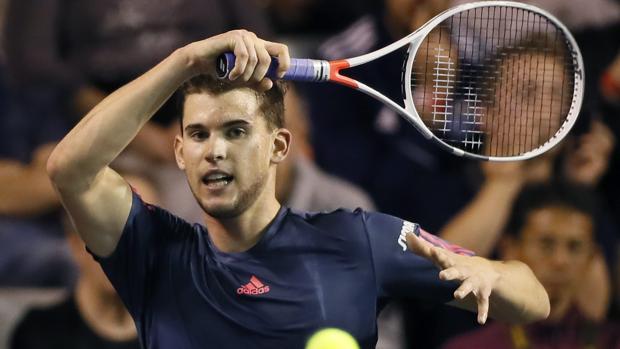 Thiem, durante el partido contra Sock