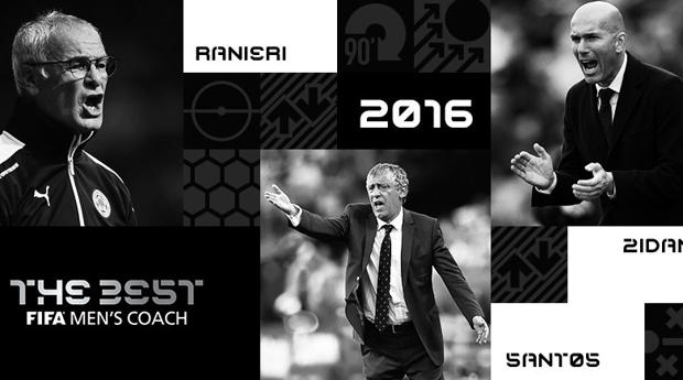 Zidane, Ranieri y Santos, finalistas al premio The Best a mejor entrenador