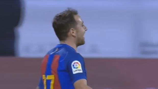 Así ha sido el primer gol de Alcácer con el Barcelona