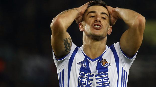 Willian José celebra un gol ante el Villarreal