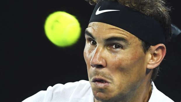 Rafael Nadal, durante su partido contra Raonic en Australia