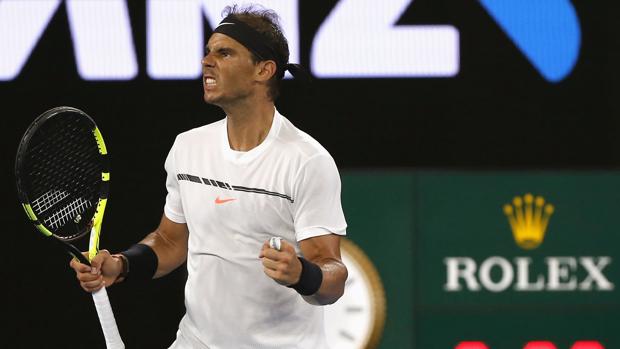 Rafael Nadal, durante la final contra Federer en Australia