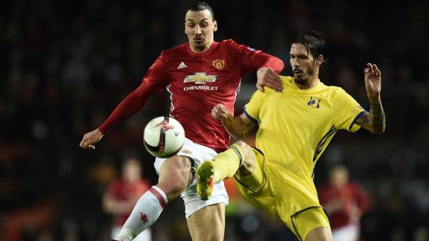 Ibrahimovic, en el partido del United ante el Rostov