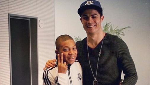 Mbappé y Cristiano, en diciembre de 2012