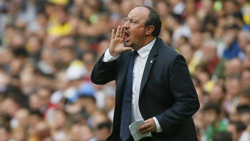 Rafa Benítez en un partido con el Madrid en el Bernabéu