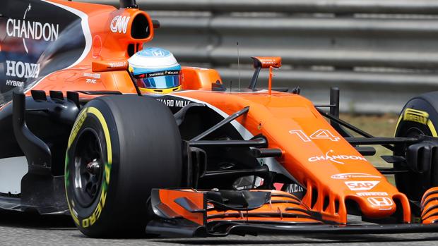 Fernando Alonso, durante la clasificación del GP de China