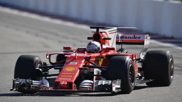 El Ferrari de Vettel, en Sochi