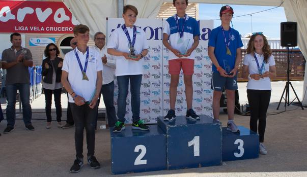 Antonio López y Claudia Adán, campeones valencianos de Optimist