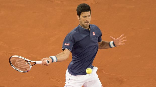 Novak Djokovic, en su partido conta Feliciano López
