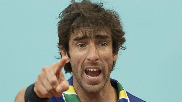 Pablo Cuevas celebra su triunfo frente a Paire