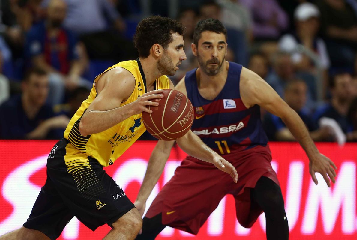 El jugador del FC Barlona Lassa, Juan Carlos Navarro, durante un partido