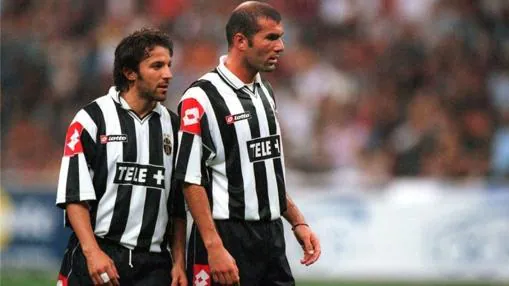 Del Piero y Zidane, en 1996.