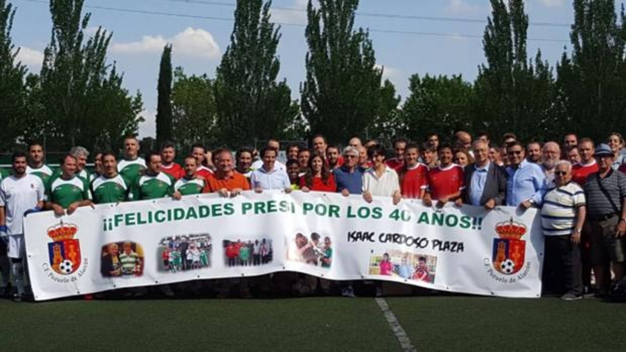 Homenaje a Isaac Cardoso, presidente del CF Pozuelo