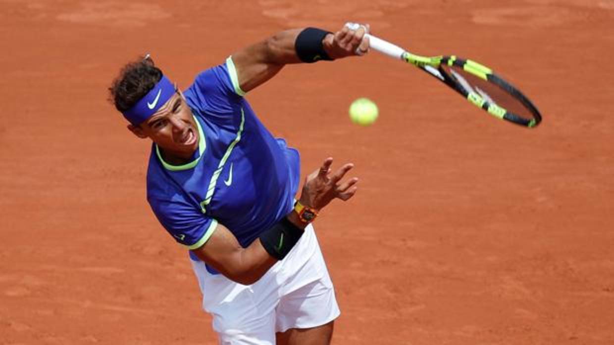 Rafa Nadal, durante su partido de octavos de final ante Bautista