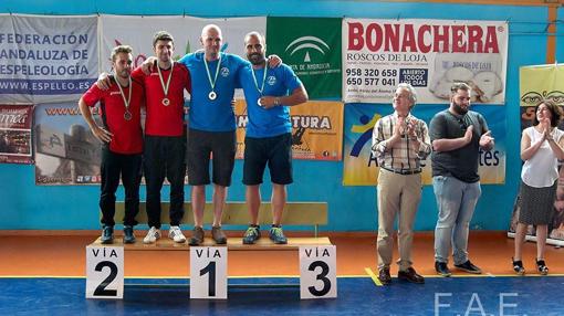 Grupo Montaña Málaga, vencedor por clubs del Campeonato Andaluz de Descenso de Cañones