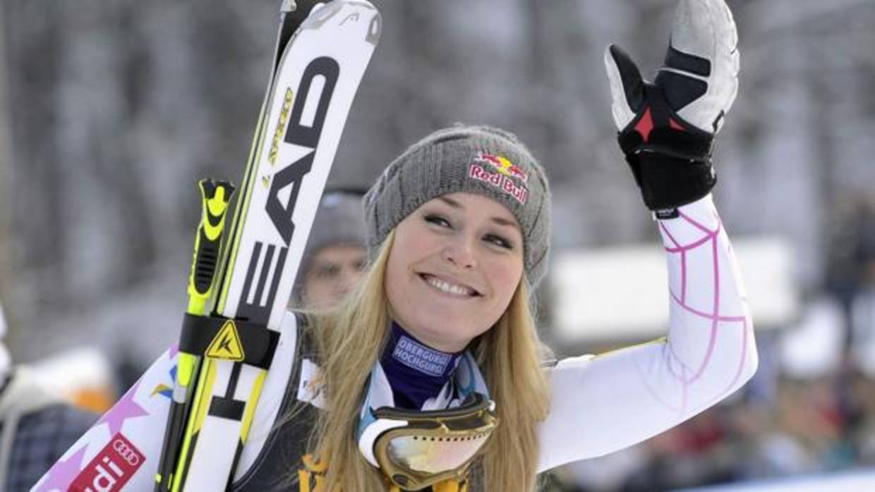 Lyndsey Vonn, en una prueba de la Copa del Mundo en 2013