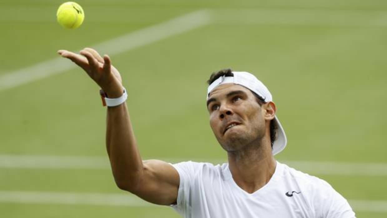 Nadal, en las pistas de Wimbledon